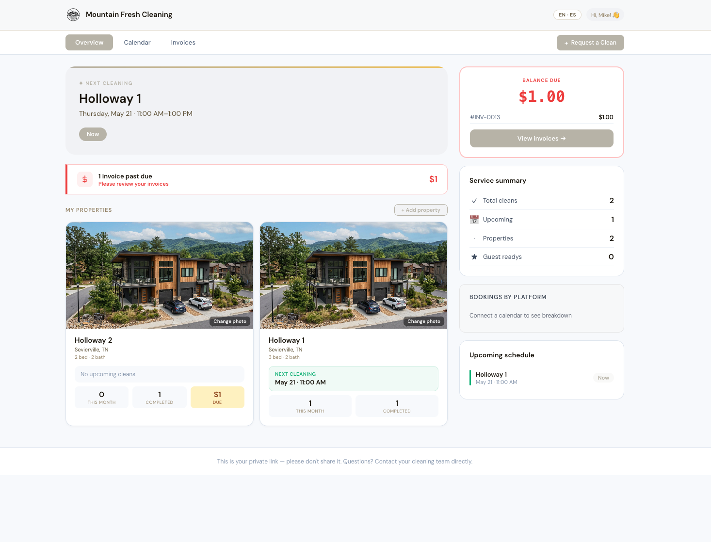 Rinsebase Client Portal