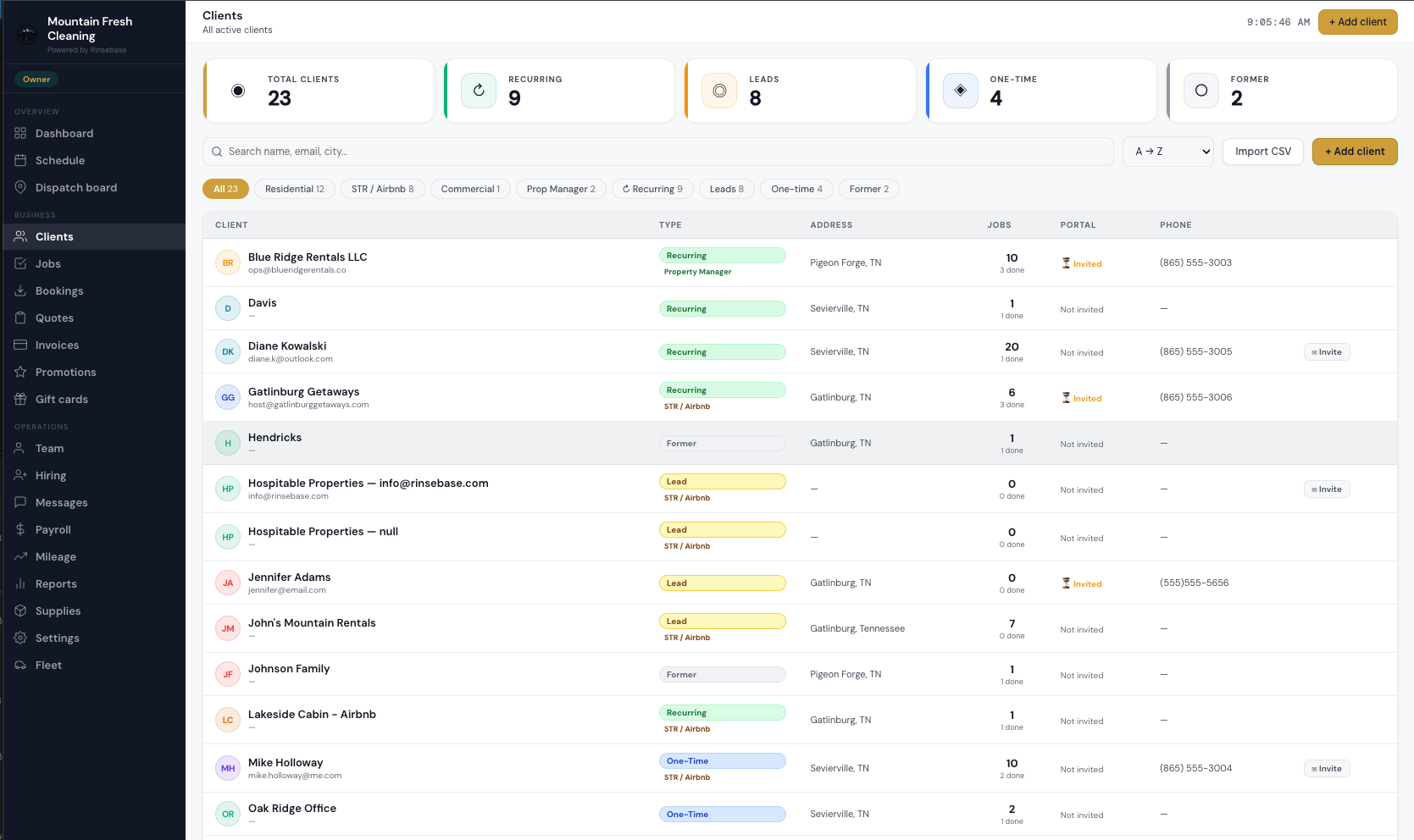 Rinsebase Clients